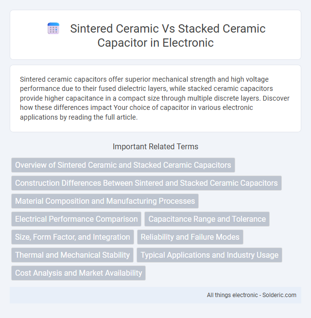Stacked ceramic capacitor vs Sintered ceramic capacitor - What is the difference?