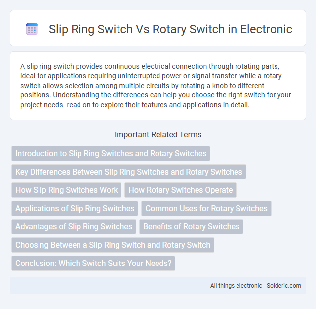 Rotary Switch vs Slip Ring Switch - What is the difference?