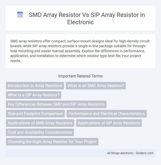 SIP array resistor vs SMD array resistor - What is the difference?