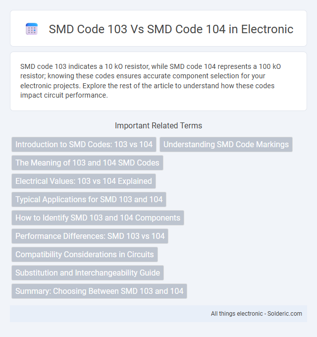 SMD Code 103 vs SMD Code 104 - What is the difference?