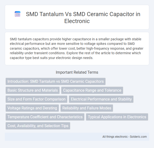 SMD Ceramic Capacitor vs SMD Tantalum Capacitor - What is the difference?