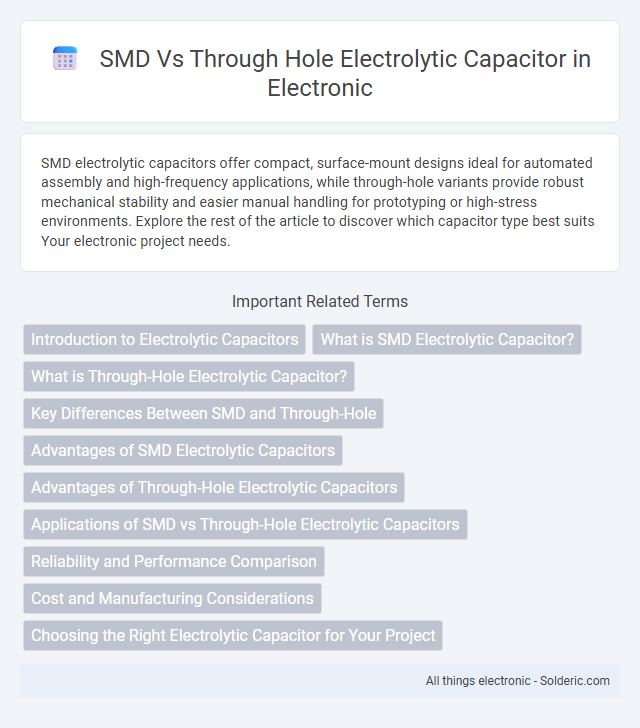 Through Hole vs SMD Electrolytic Capacitor - What is the difference?