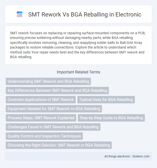 BGA Reballing vs SMT Rework - What is the difference?