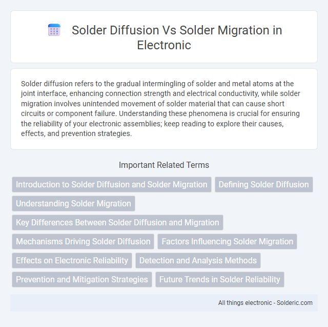 Solder Diffusion vs Solder Migration - What is the difference?