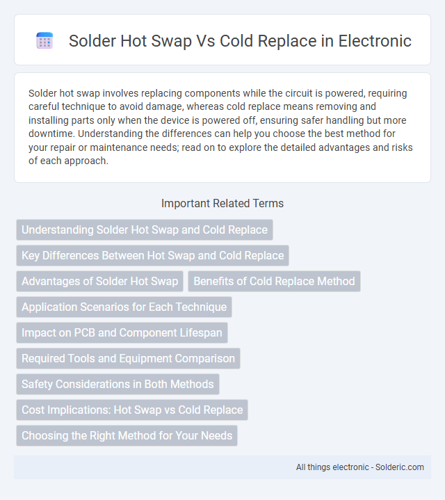 Cold Replace vs Solder Hot Swap - What is the difference?