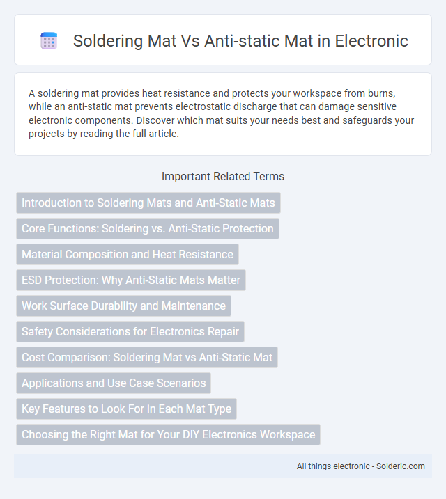 Anti-static mat vs Soldering mat - What is the difference?