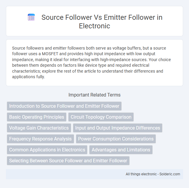 Emitter follower vs source follower - What is the difference?