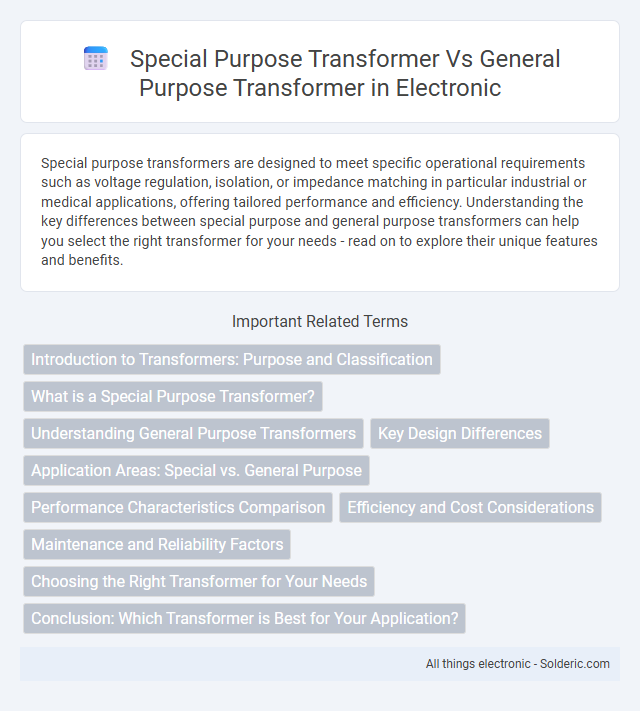 General Purpose Transformer vs Special Purpose Transformer - What is the difference?