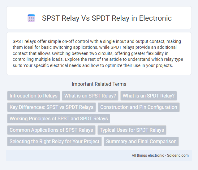 SPDT Relay vs SPST Relay - What is the difference?
