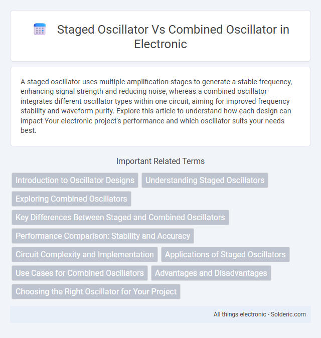 Combined oscillator vs staged oscillator - What is the difference?