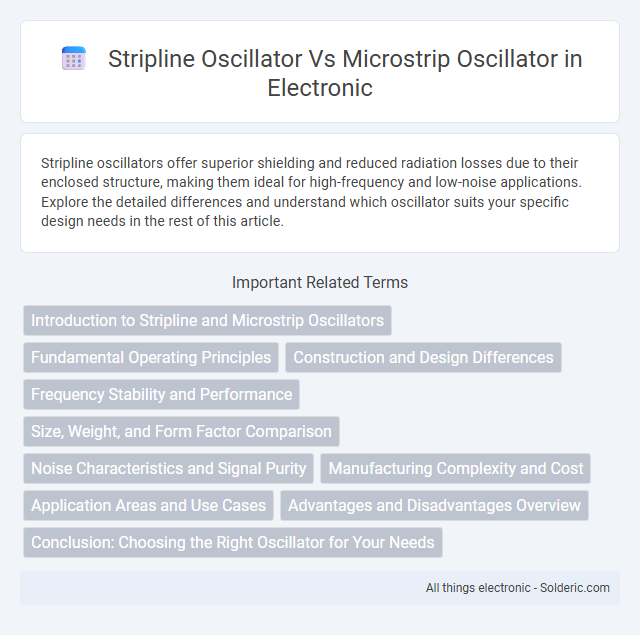 Microstrip oscillator vs Stripline oscillator - What is the difference?
