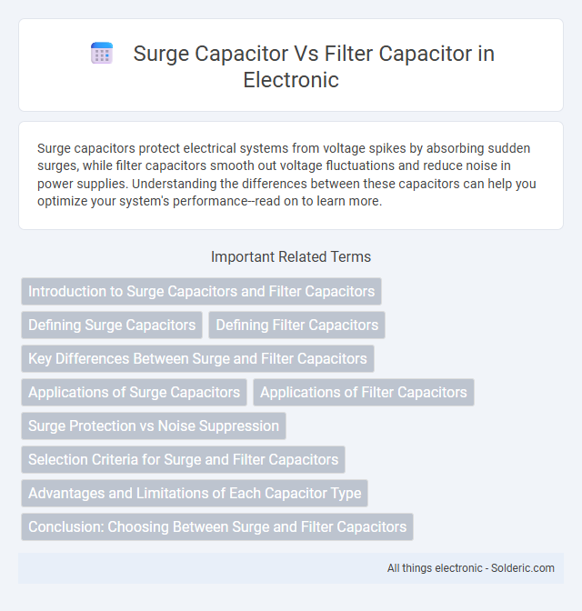 Filter Capacitor vs Surge Capacitor - What is the difference?