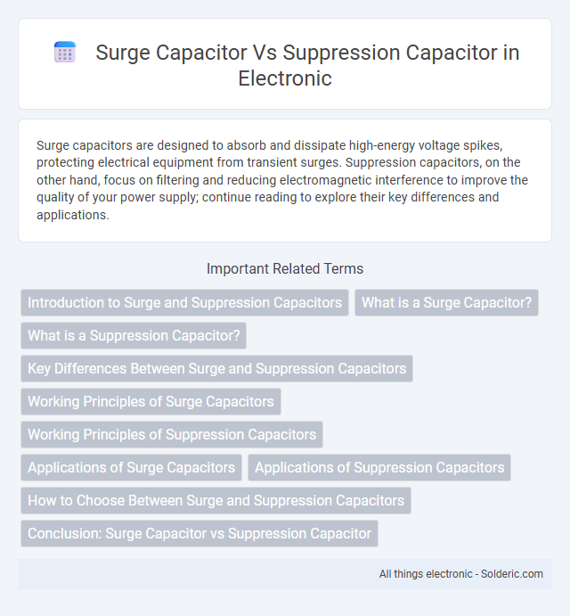 Suppression Capacitor vs Surge Capacitor - What is the difference?