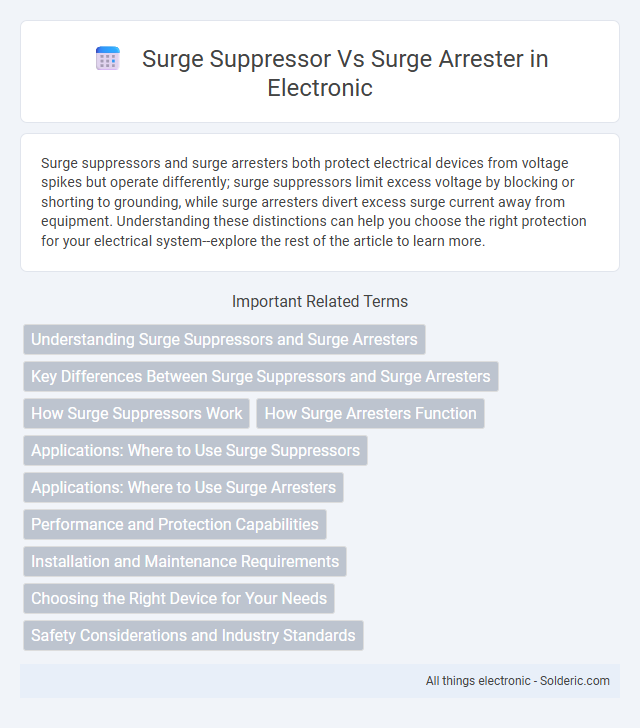 Surge arrester vs surge suppressor - What is the difference?