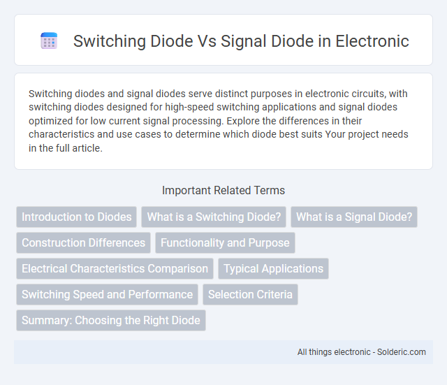 Signal Diode vs Switching Diode - What is the difference?