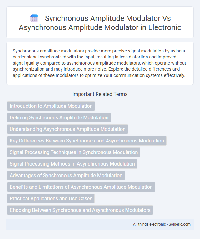 Asynchronous amplitude modulator vs synchronous amplitude modulator - What is the difference?