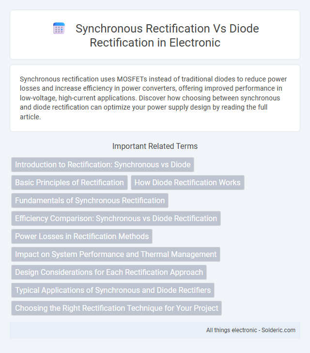 Diode Rectification vs Synchronous Rectification - What is the difference?