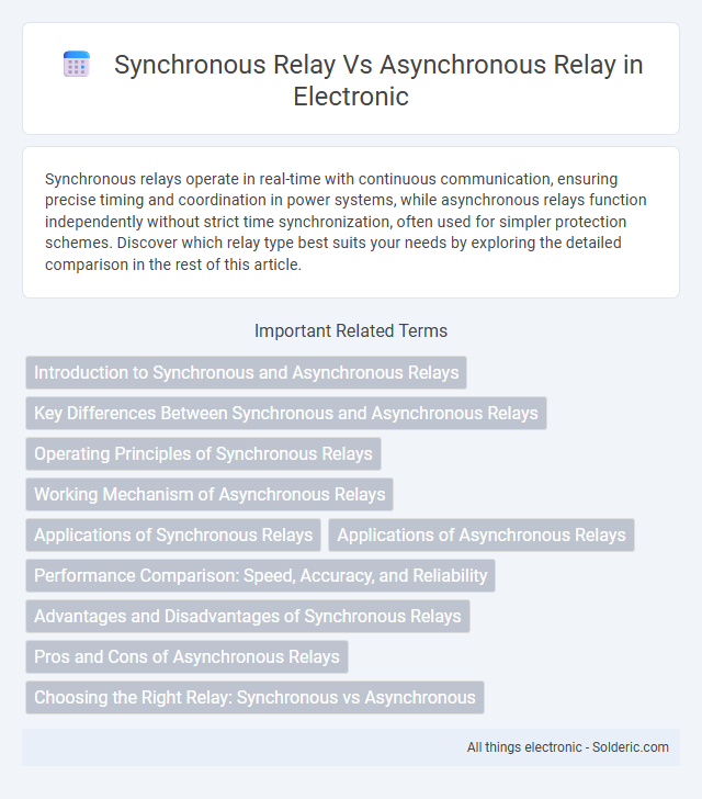 Asynchronous relay vs synchronous relay - What is the difference?
