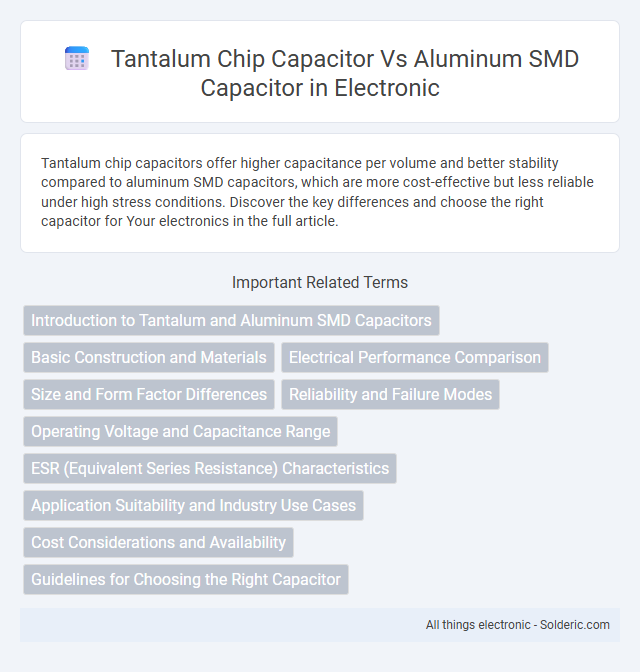 Aluminum SMD Capacitor vs Tantalum Chip Capacitor - What is the difference?