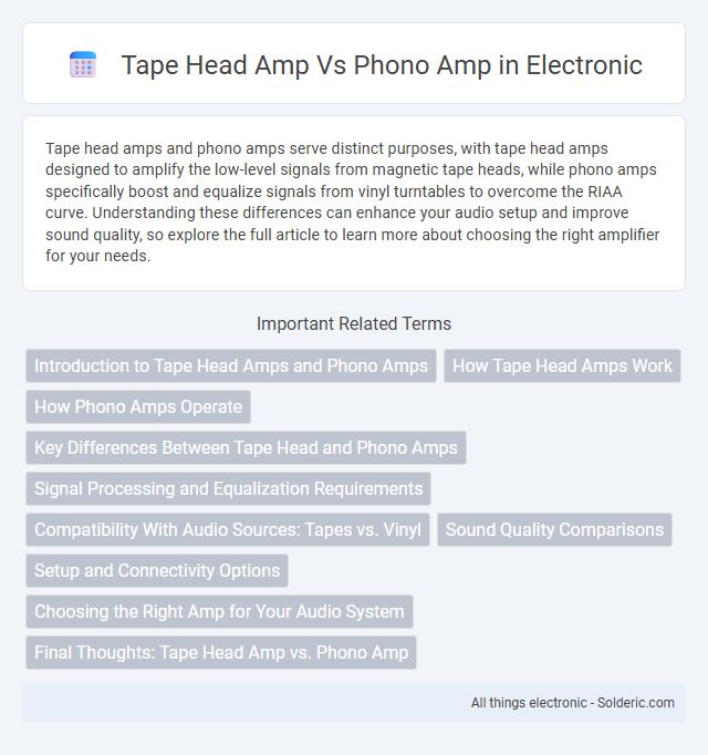 Phono amp vs Tape head amp - What is the difference?