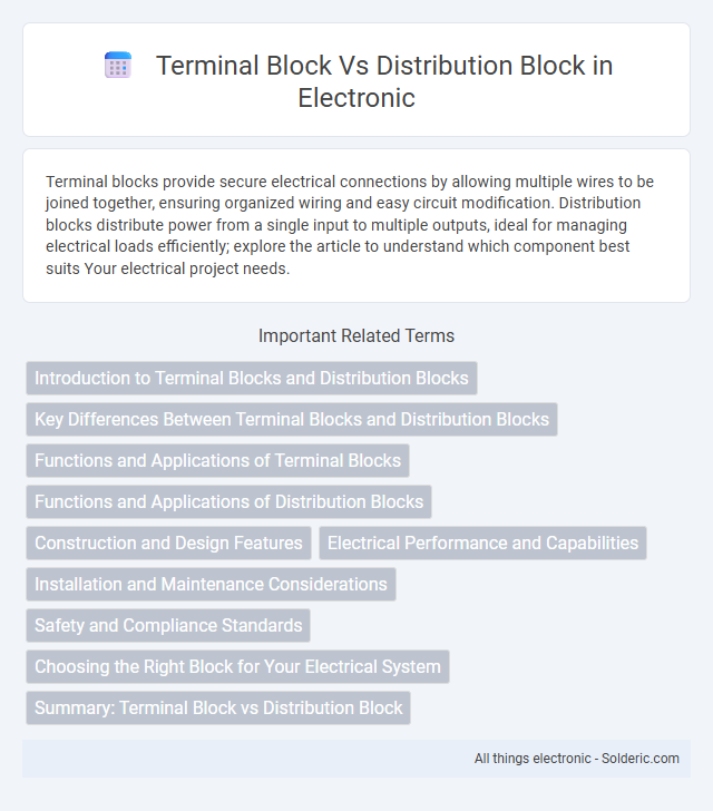 Distribution block vs Terminal block - What is the difference?