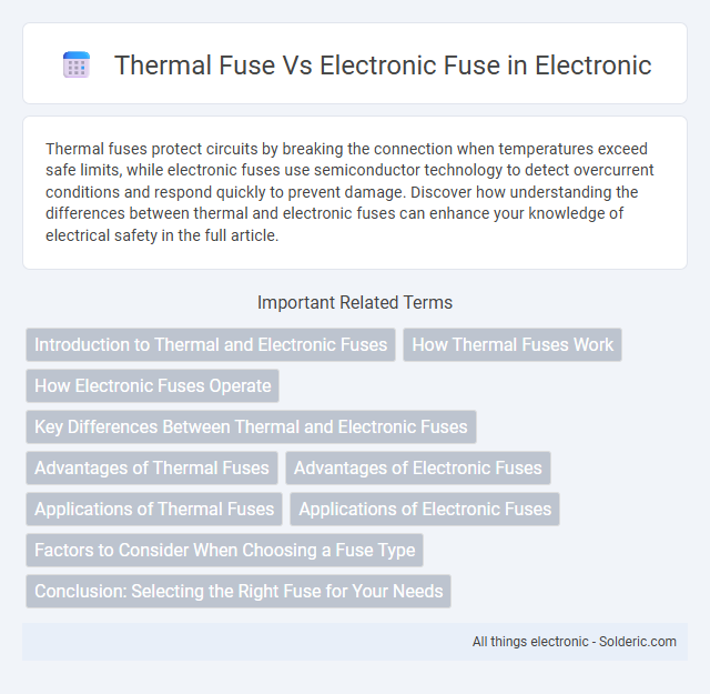 Electronic Fuse vs Thermal Fuse - What is the difference?