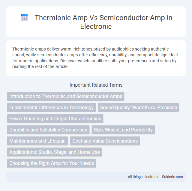 Semiconductor amp vs Thermionic amp - What is the difference?
