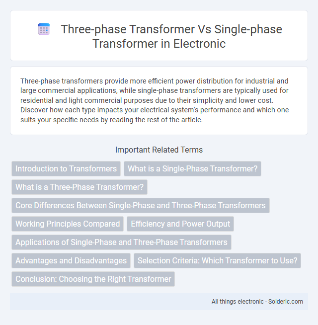 Single-Phase Transformer vs Three-Phase Transformer - What is the difference?