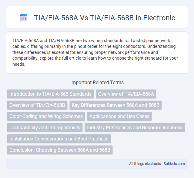 TIA/EIA-568A vs TIA/EIA-568B - What is the difference?