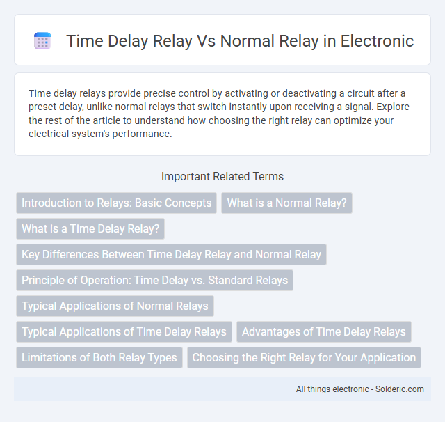 Normal Relay vs Time Delay Relay - What is the difference?