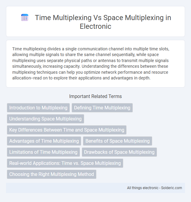 Space Multiplexing vs Time Multiplexing - What is the difference?