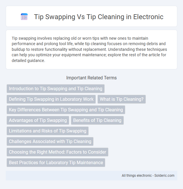 Here is the correct alphabetical order for the titles:
- Tip Cleaning
- Tip Swapping - What is the difference?