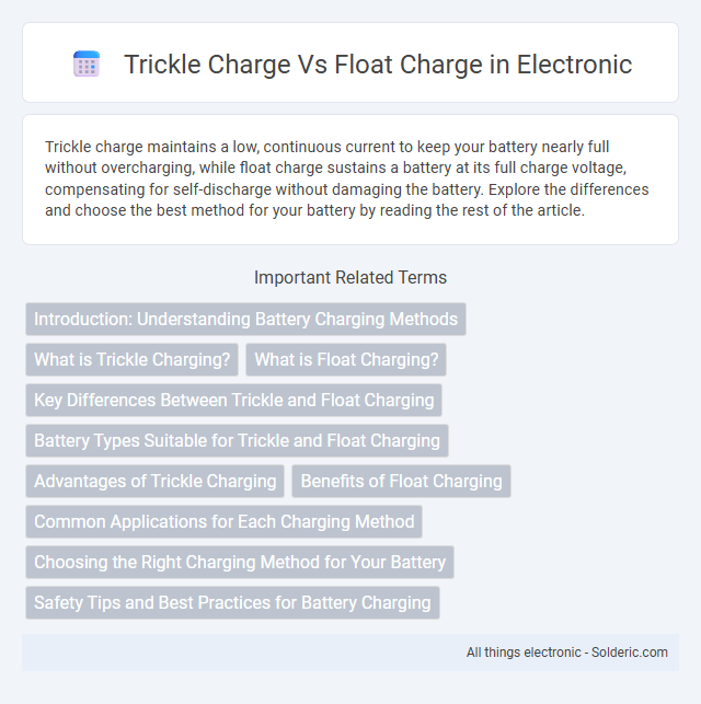 Float Charge vs Trickle Charge - What is the difference?