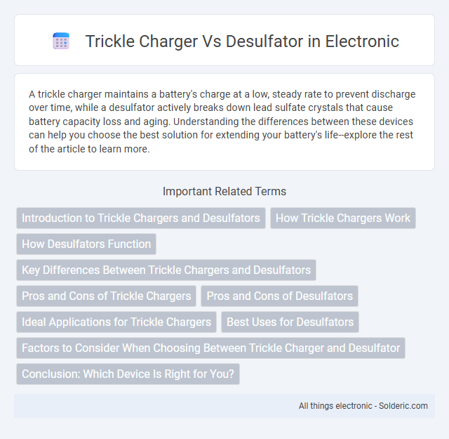 Desulfator vs Trickle Charger - What is the difference?
