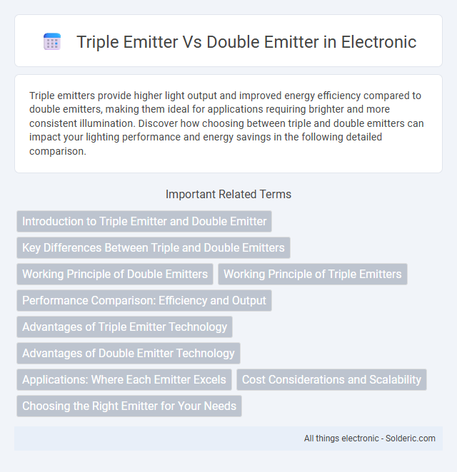 Double emitter vs Triple emitter - What is the difference?