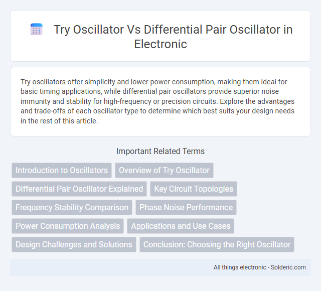 Differential Pair Oscillator vs Try Oscillator - What is the difference?