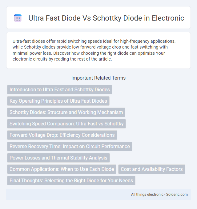Schottky Diode vs Ultra Fast Diode - What is the difference?