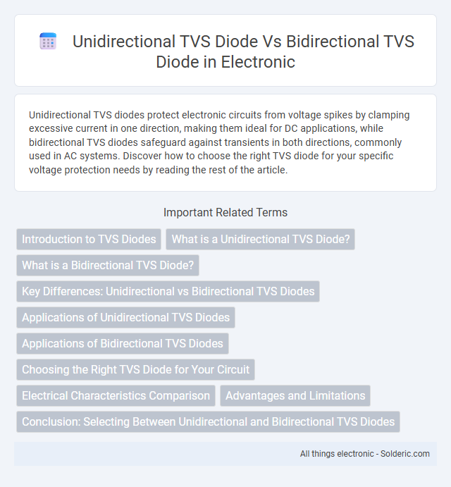 Bidirectional TVS Diode vs Unidirectional TVS Diode - What is the difference?