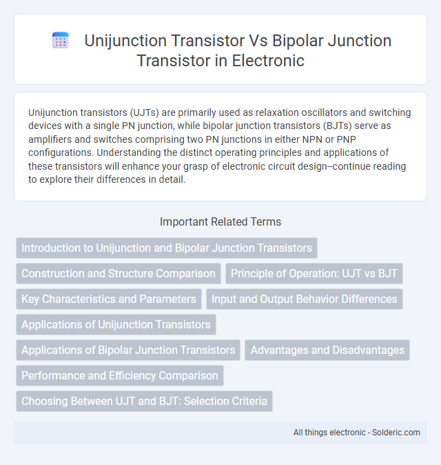 Bipolar junction transistor vs Unijunction transistor - What is the difference?
