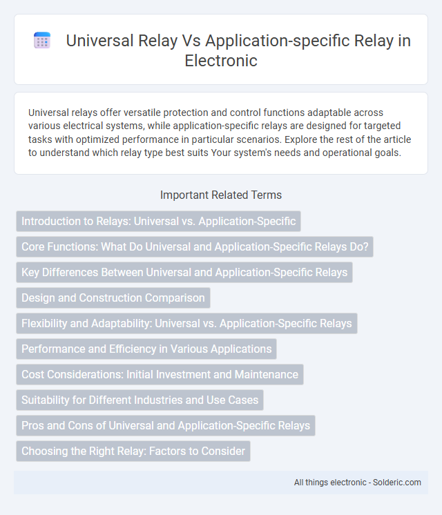Application-specific relay vs Universal relay - What is the difference?