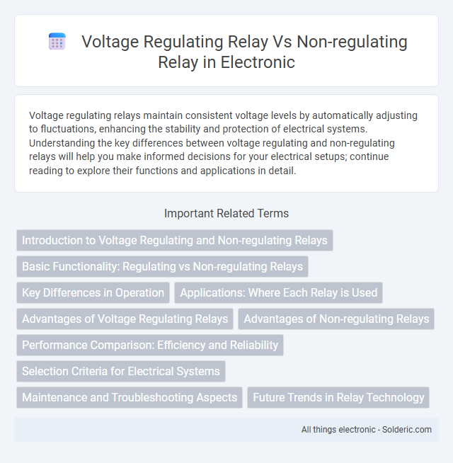Non-regulating Relay vs Voltage Regulating Relay - What is the difference?