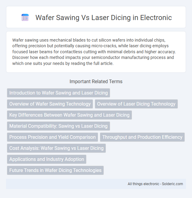 Laser dicing vs Wafer sawing - What is the difference?