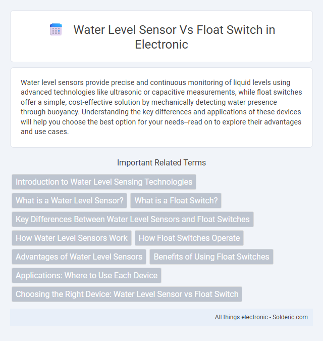 Float switch vs water level sensor - What is the difference?