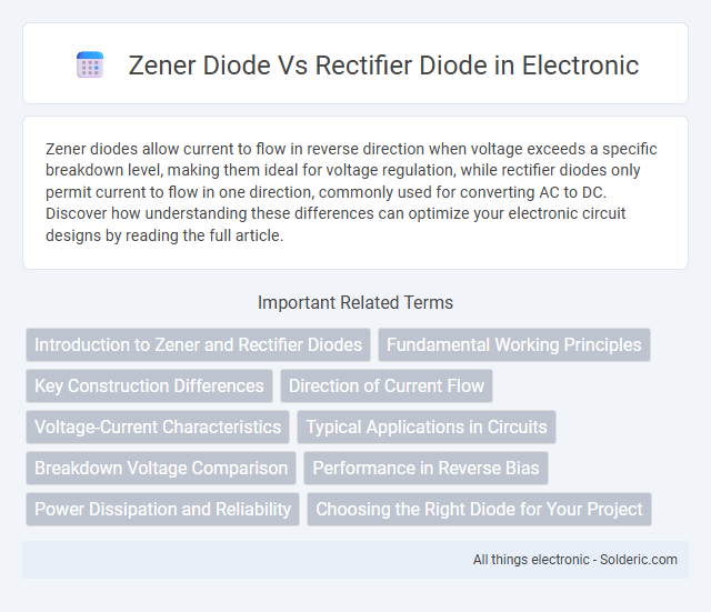 Rectifier diode vs Zener diode - What is the difference?