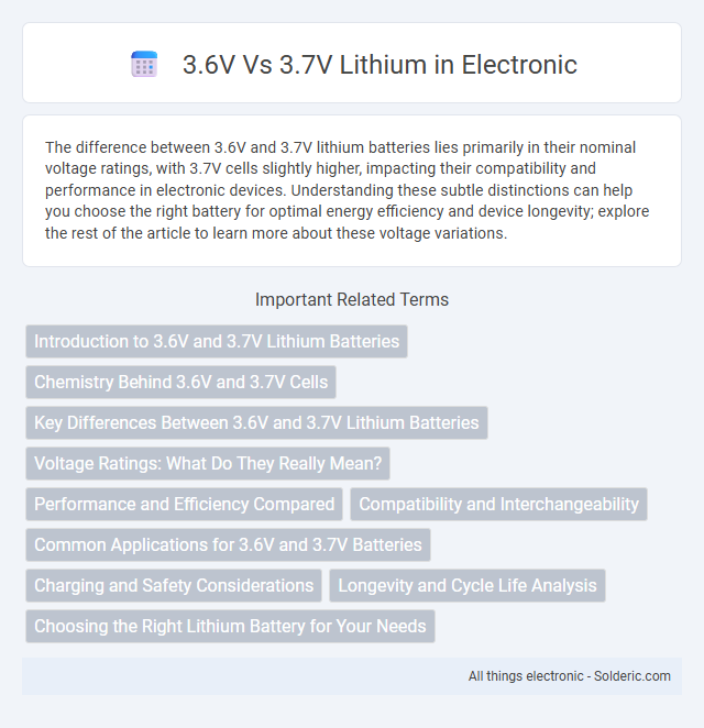 3.6V vs 3.7V Lithium - What is the difference?