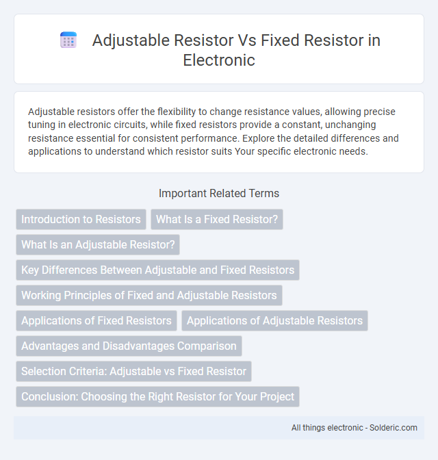 Fixed resistor vs adjustable resistor - What is the difference?