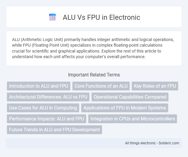 FPU vs ALU - What is the difference?