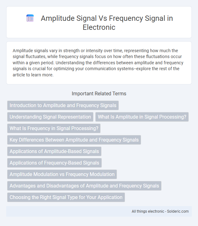 Amplitude Signal vs Frequency Signal - What is the difference?