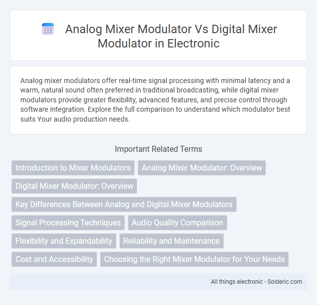 Digital Mixer Modulator vs Analog Mixer Modulator - What is the difference?