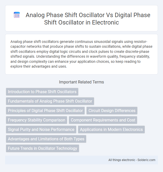 Digital phase shift oscillator vs Analog phase shift oscillator - What is the difference?